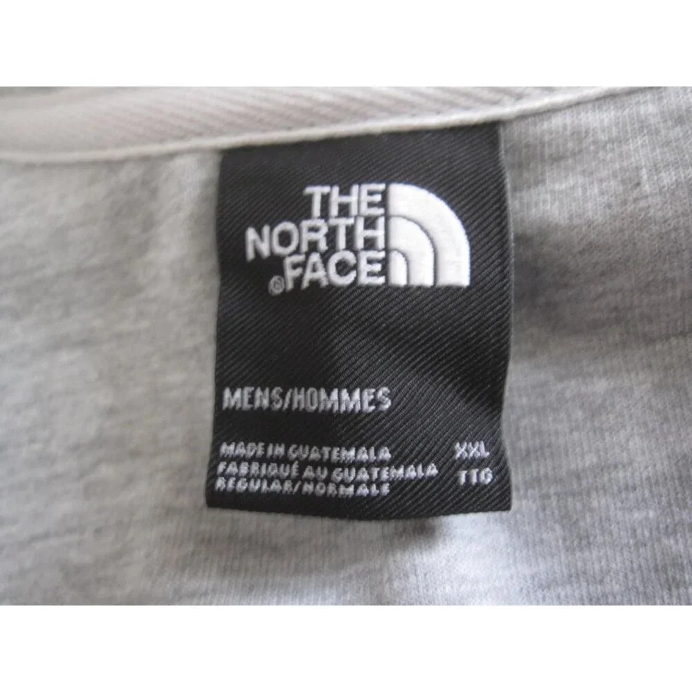 The North Face Men Full Zip Heather Gray Preppy Streetwear Jacket Sz XXL (MT914)